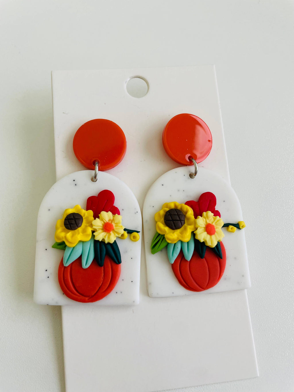 Black Ghost Arch Fall/ Halloween Earrings