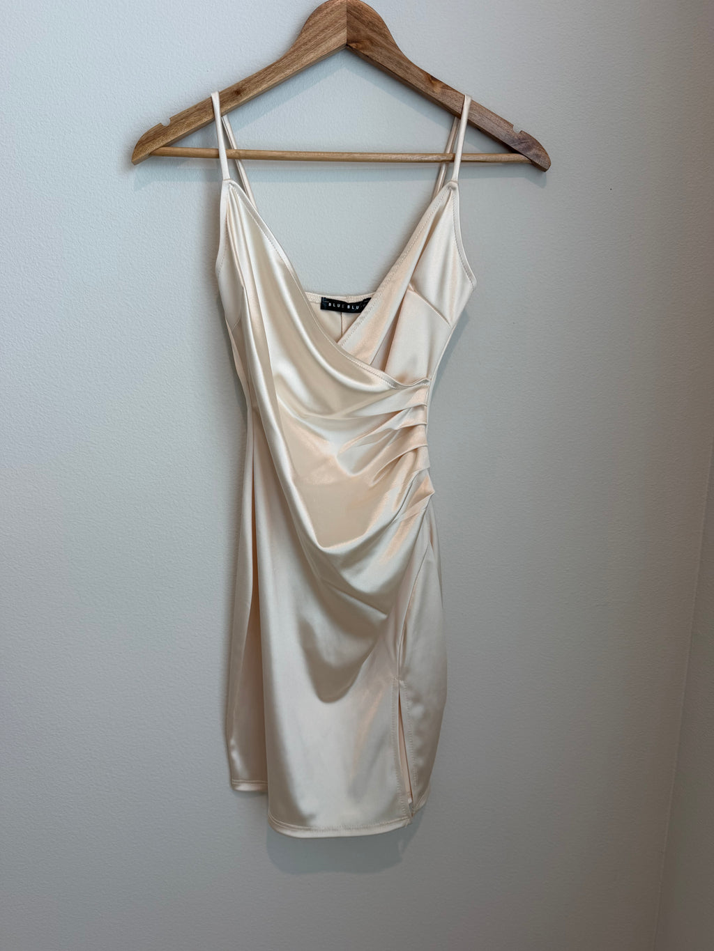 Cream Satin Dress