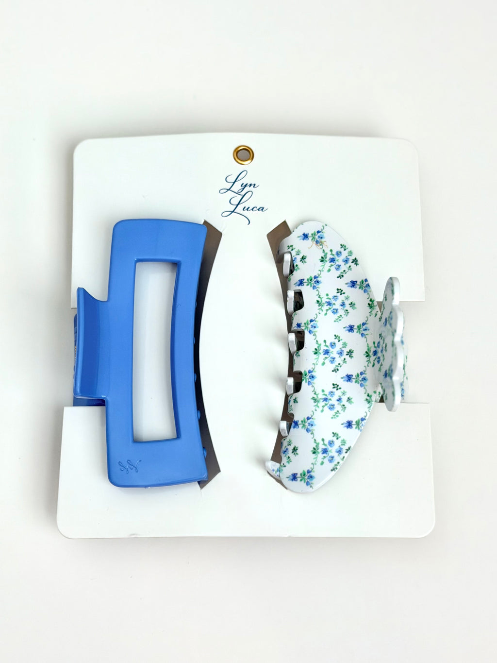 Blue Meadow Floral Claw Clip Pack