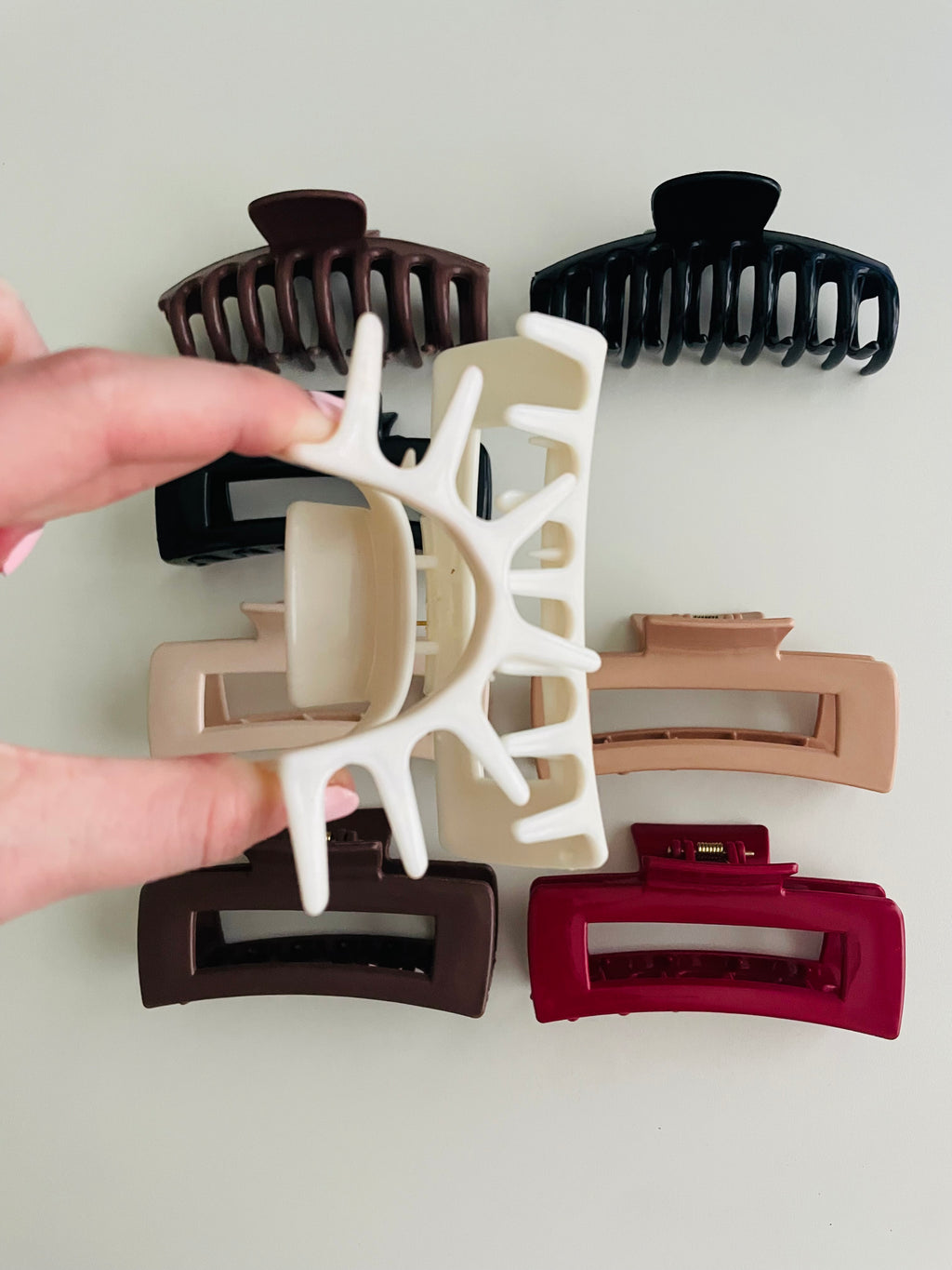 Rectangle Silicone Bendable Claw Clips