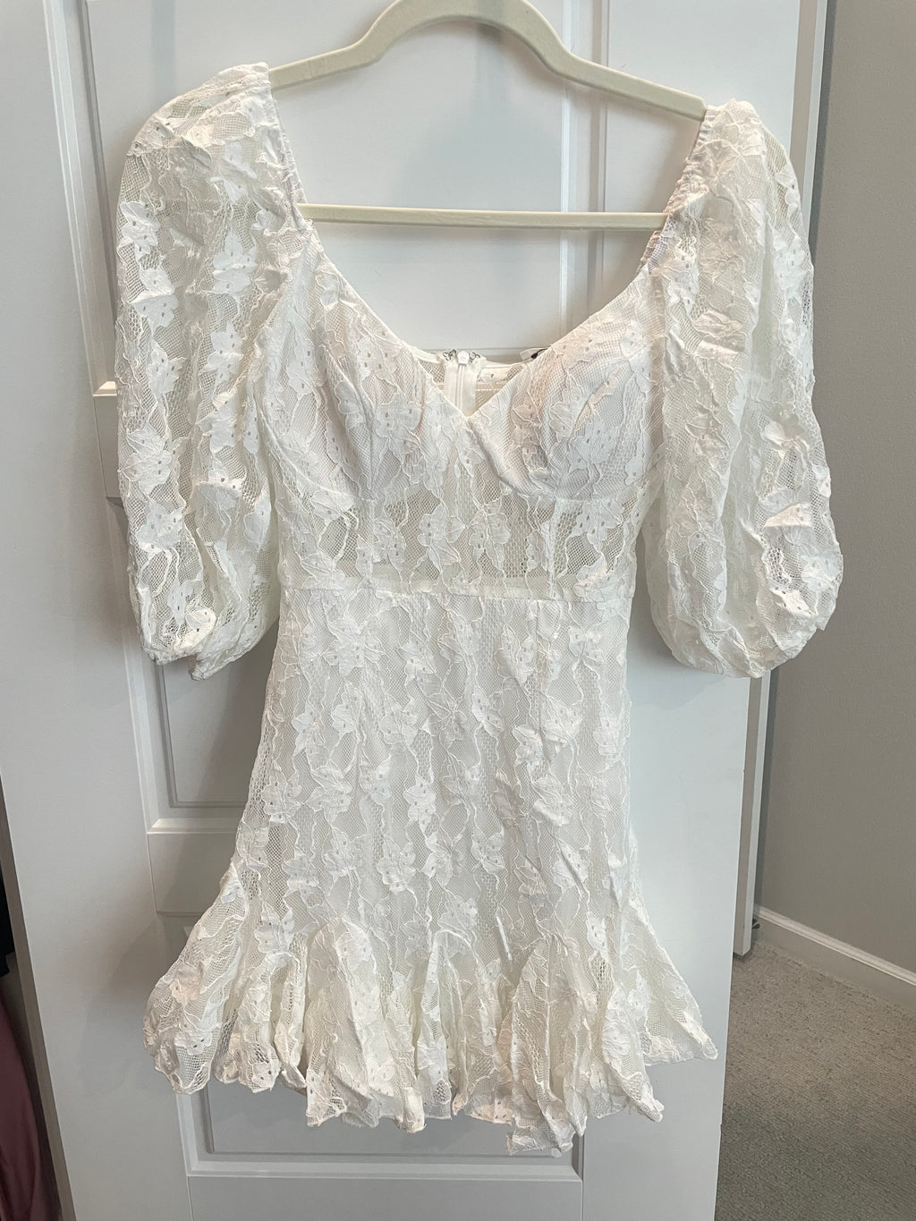 Lace Puff Sleeve Dress