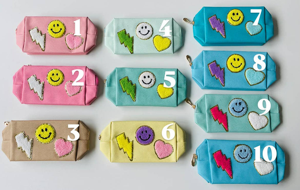 Cosmetic/ Skin Care Preppy Patch Travel Bags