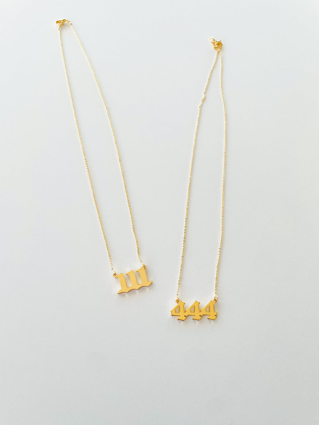 Angel Number Necklaces 111 & 444